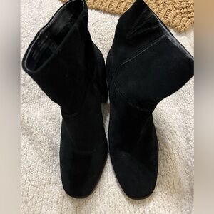 Lucky Brand Black Suede Ankle Booties sz 9.5